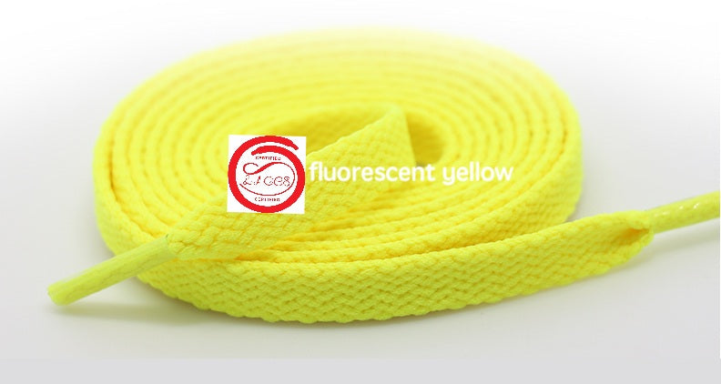 Fluorescent Yellow Flat single layer laces