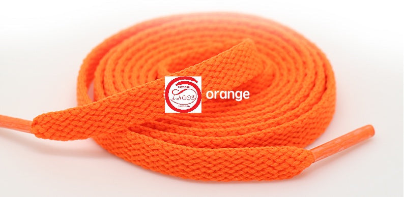 Orange Flat single layer laces