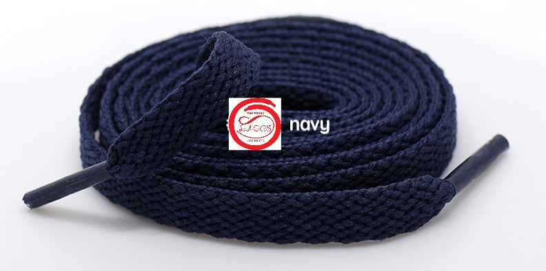 Navy Blue Flat single layer laces