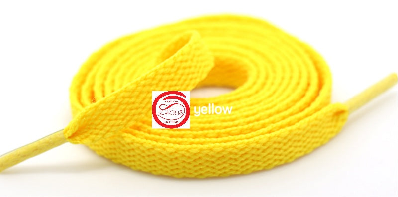 Yellow Flat single layer laces