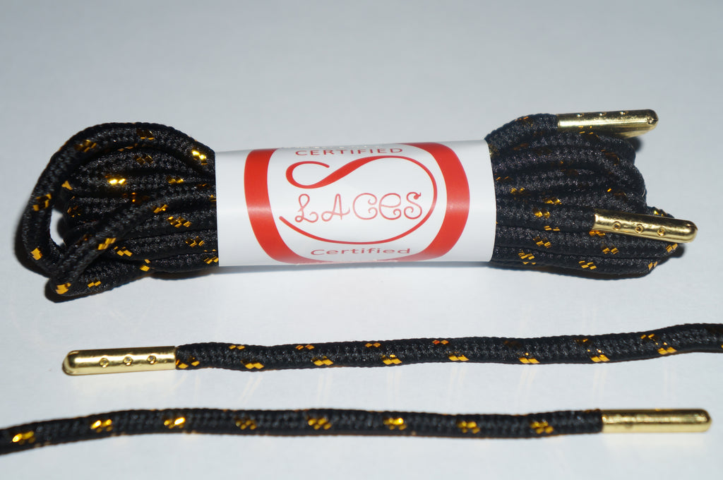 Gold Tip Black/Gold Rope Shoelace