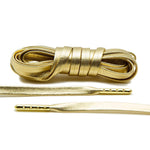Gold Leather Shoelaces