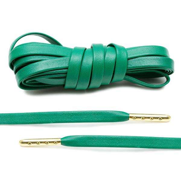 Green Leather Shoelaces