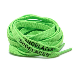 Green "Shoelaces" Flat Laces