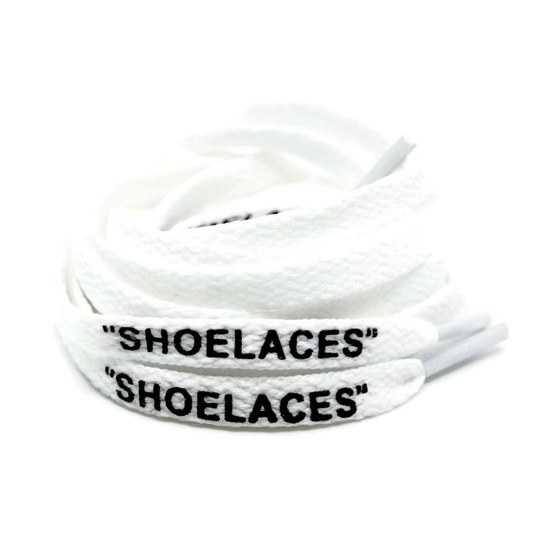 White "Shoelaces" Flat Laces